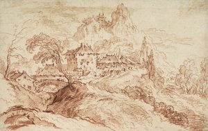 Un village italien dans un paysage montagneux